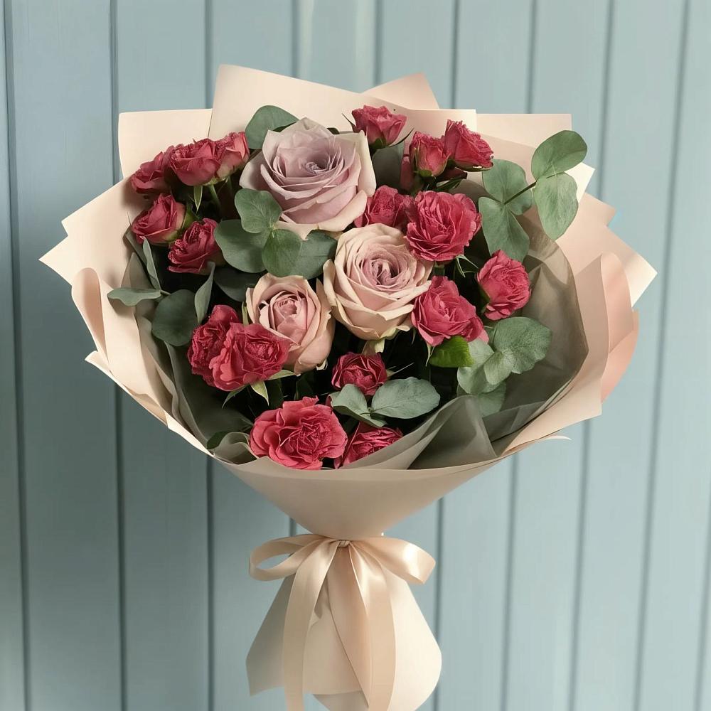 Букет цветов из: Гвоздики и Розы в Марьяновке