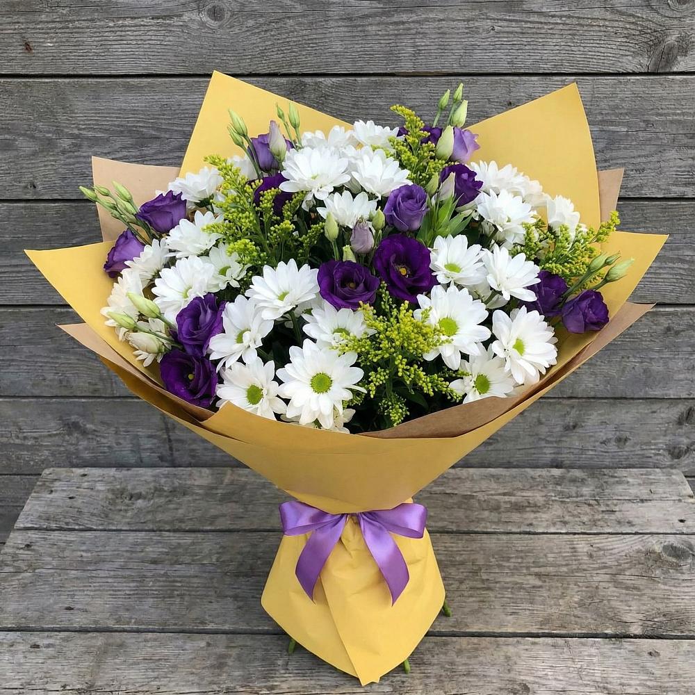 Букет цветов из: Ирисы, Хризантемы и Ромашки в Марьяновке