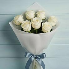 Букет 7 Белых роз Эдлесс Лав в Марьяновке