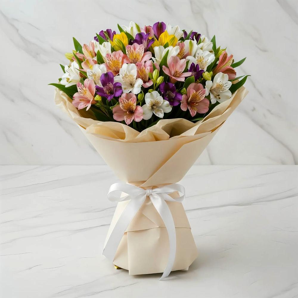 Букет цветов из: Альстромерии в Марьяновке