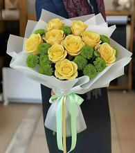 Букет цветов из:  Хризантемы и Розы в Марьяновке