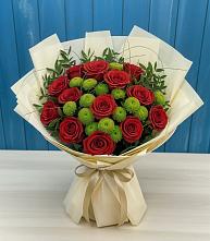 Букет цветов из:  Розы и Хризантемы в Марьяновке