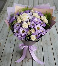 Букет цветов из:  Хризантемы и Розы #REPLACE_PRED# Марьяновке