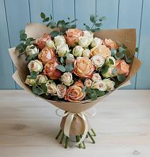Букет цветов из:  Альстромерии и Розы в Марьяновке